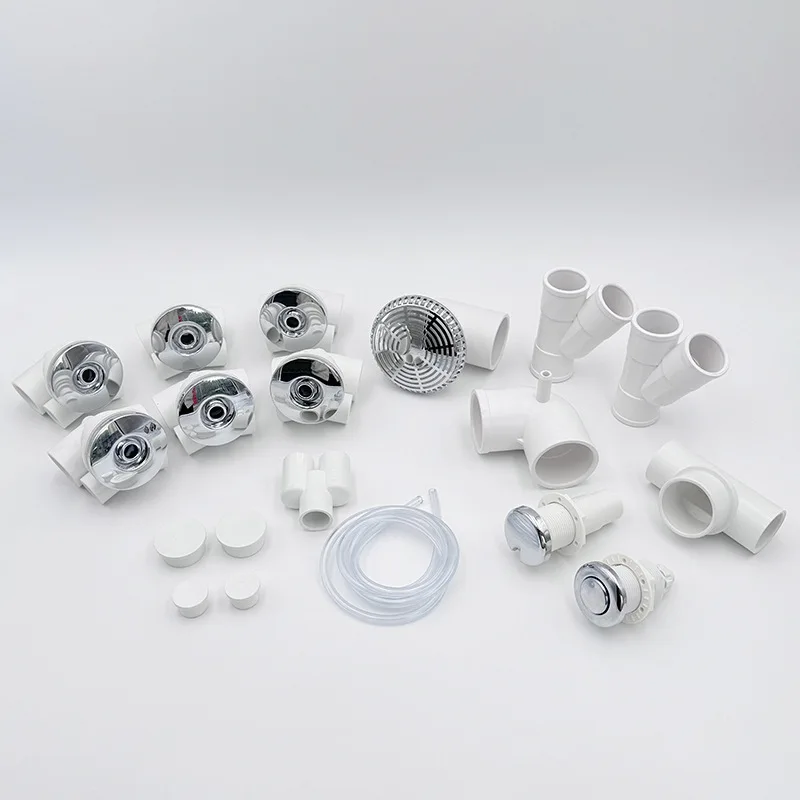 Bathtub Accessory Combination Set, Plastic & Stainless Steel Surface Cover with PVC Water Outlet Nozzle