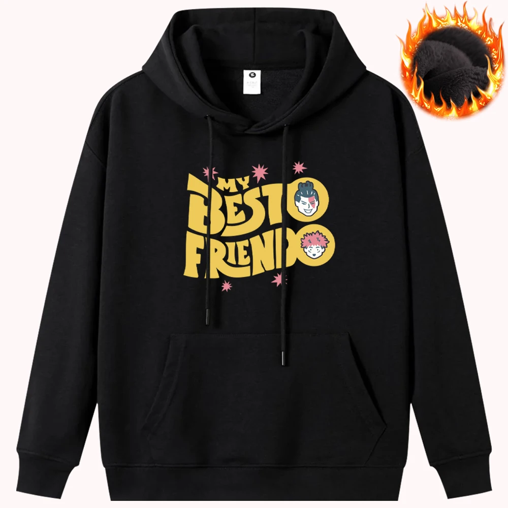 

Cartoon Printed New in Hoodies & Sweatshirts Spring Autumn Long Sleeves Mens Clothes Adding Velvet and Thickening Hooded Shirt