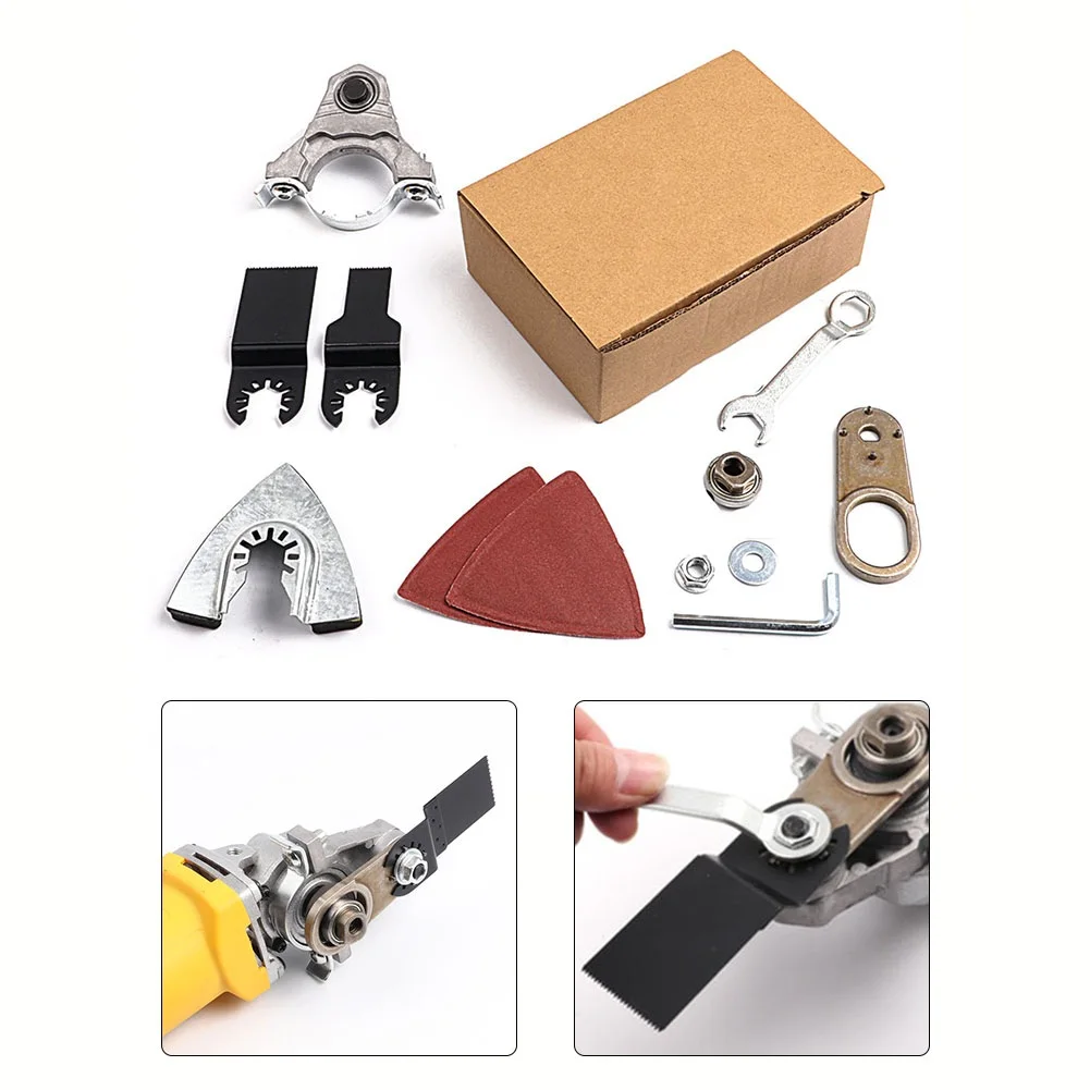 100 Type Angle Grinder Conversion Head Adapter M10 Thread Convert To Oscillating Power Tool Saw Blade Kit Woodworking Tool Parts