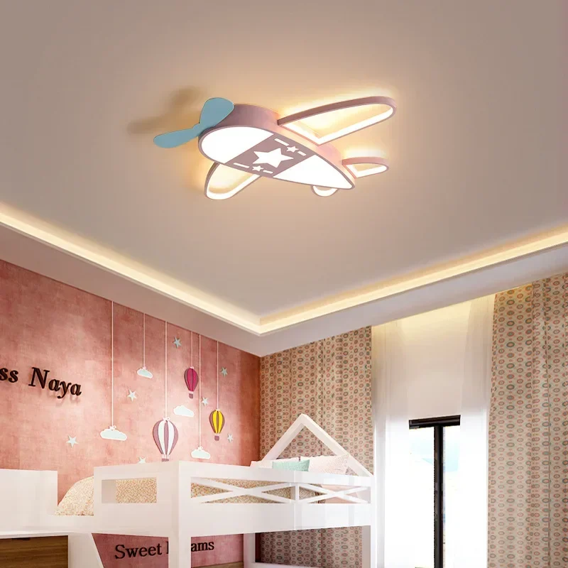 Modern Simple Led Ceiling Light Creative Boys And Girls Bedroom Lights Kindergarten Children's Room Lamps Cute Airplane Lights