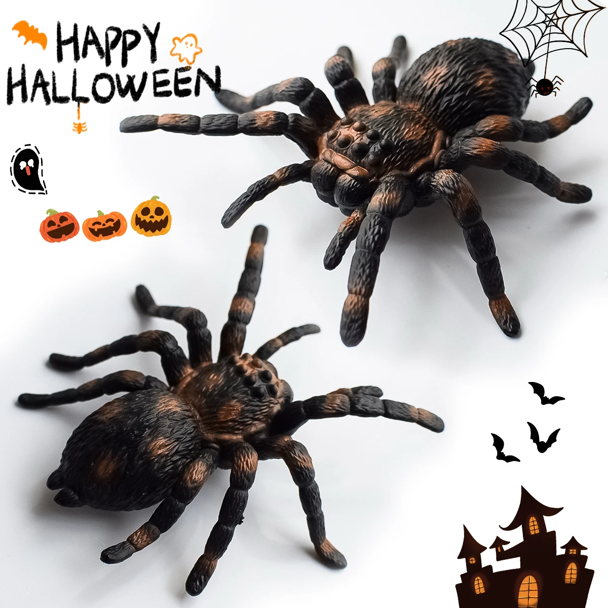2 piezas de modelos de arañas simuladas |   Adornos Decorativos |   Material Didáctico |   Regalos para Cumpleaños, Aniversarios, Fiestas y Días Festivos |   Regalos de Halloween, Navidad, Hanukkah, Pascua, Día de Muertos, Invierno |   Decoraciones para A