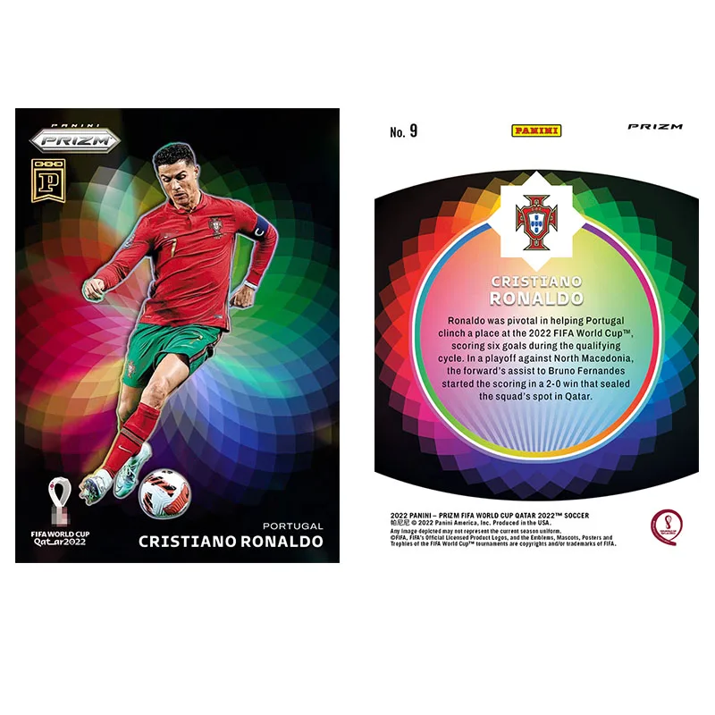 Panini 2022 NFT Prizm FIFA Copa del Mundo Fútbol Messi Cristiano Ronaldo Tarjetas de coleccionista Navidad Cumpleaños Regalos para fanáticos Juguete para niños
