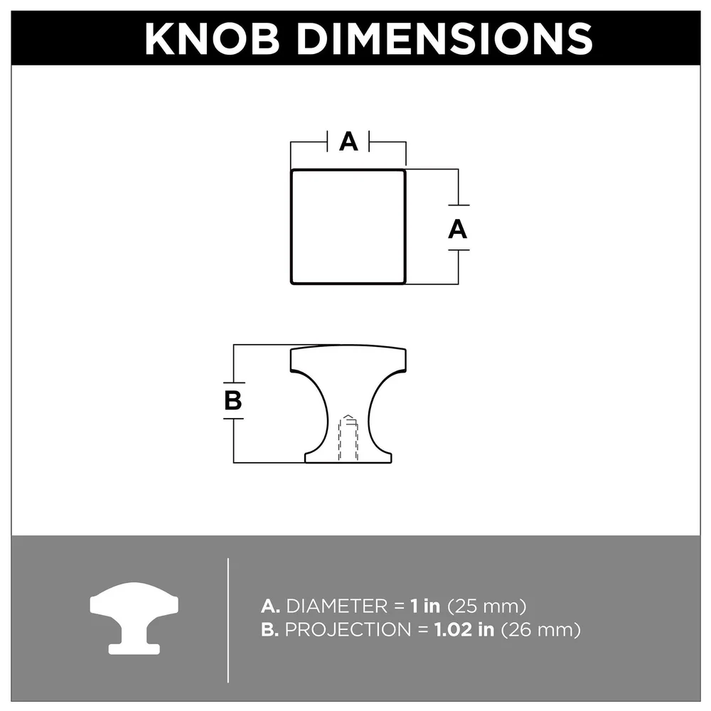 3 Pack Durable 1 Inch Deep Bronze Cabinet Knob Rustic Pulls Furniture and Cabinetry Easy Update Home Decor