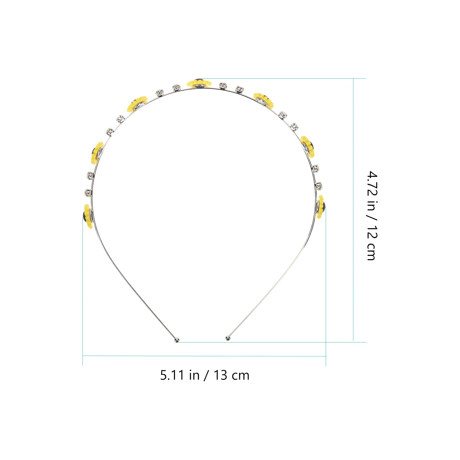 

2pcs Sunflower Hair Hoop Elegant Thin Headband Women Girls Decorative Headdress Party Masquerade Performance Club Lightweight