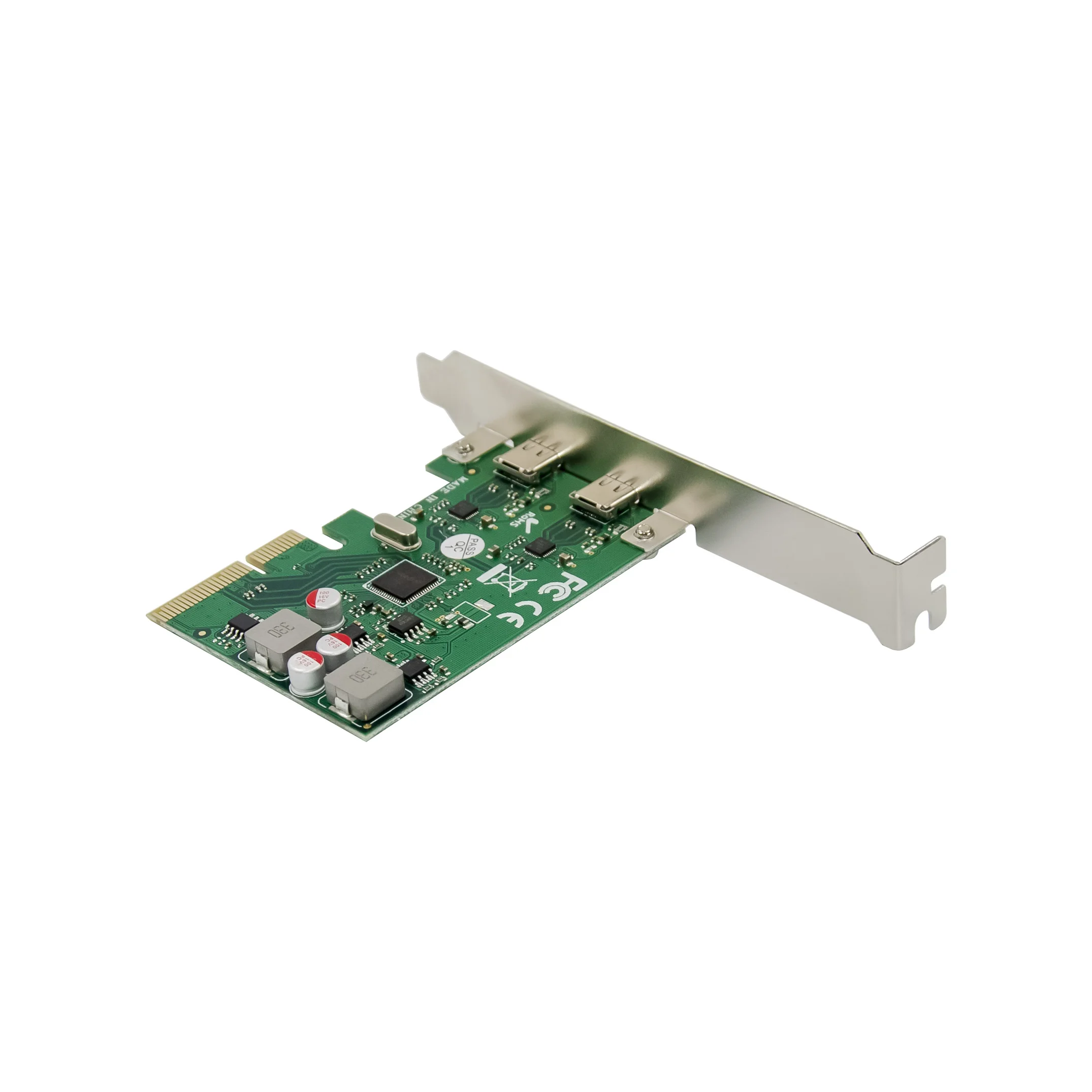 SUNWEIT ST631 PCI-E X4 2 Ports Type c Adapter Card PCI-E Express to USB 3.1 Type C Controller