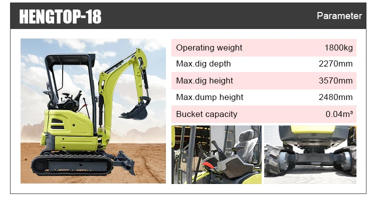 Kostenloser Versand Diesel-Minibagger CE EPA Euro 5 Kompakter Raupenbagger Mikrobagger Baumaschine Kleiner Bagger Preis Anpassbar – Detail 8