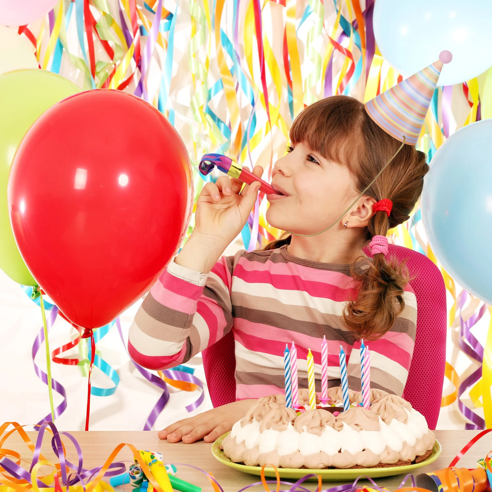 

16 Pcs Decorations Birthday Party Hat Child Cone Paper Caps for Kids Colorful Hats