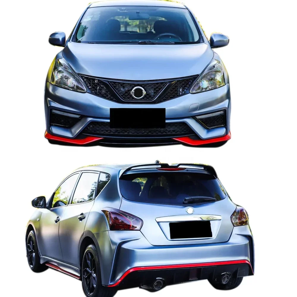 

Car Bumpers For 2011-2014 Nissan Tiida Car Body Kit For Tiida Front Bumper Rear Bumper PPPlastic Material