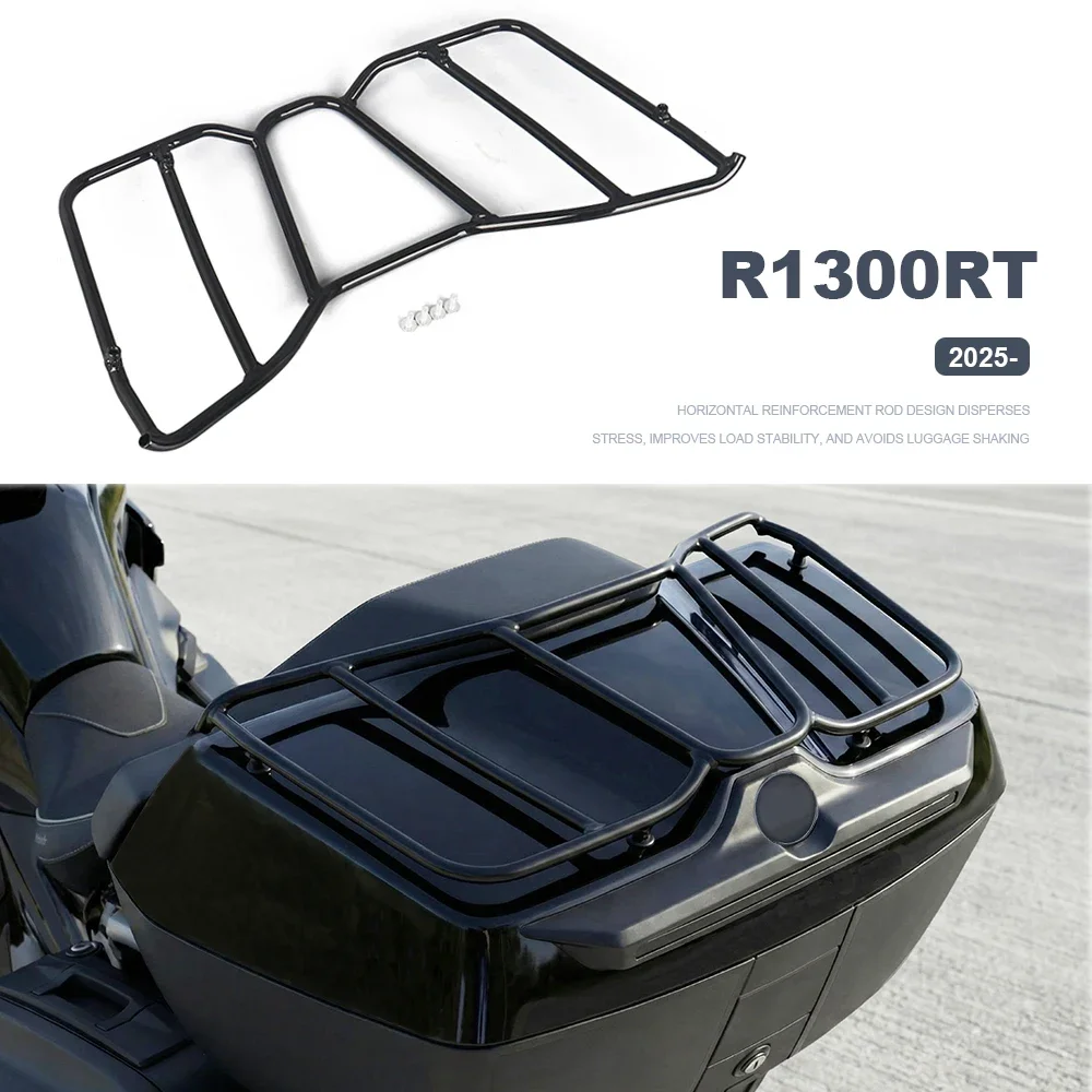 For BMW R1300RT 2025 2026 R1300 RT R 1300 RT Black Rear Luggage Carrier Rack Holder Trunk Tail Box Bracket Touring Accessories