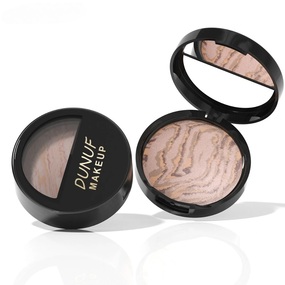 3 Color Baked Contour Palette Face Sculpting Powder Velvet Finish for Chiseled Cheekbones Nose Definition Day To Night Makeup