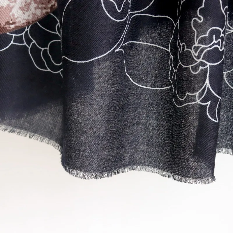 Tassels Long Scarf Pure Cashmere Pashmina Women Large Shawls Designer Luxury Winter Warm Scarves Stole 100*200