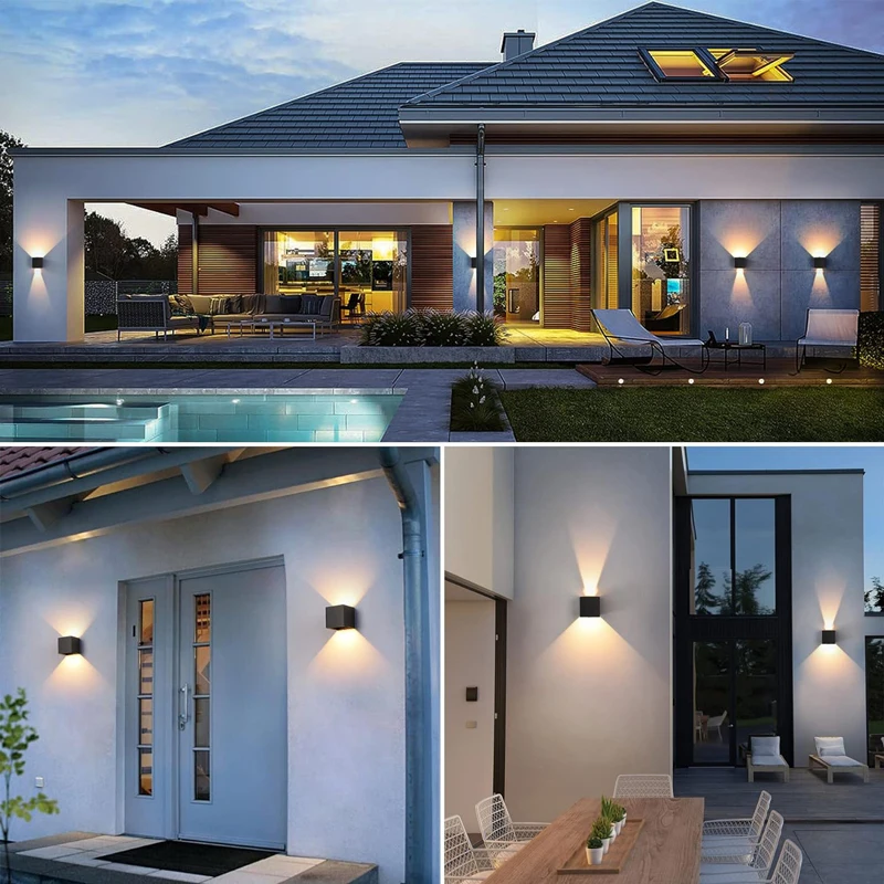 Outdoor Led Wall Light Waterproof IP65 Interior Wall Lamp Aluminum Porch Garden Lights Bedroom Living Room Indoor Lighting 6W12W