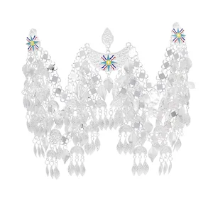 Flagal de estilo asirio Hojas de borde de las mujeres Joyas de cabello Declaración étnica de la banda del cabello Maang Tikka Diadema 8 mejores ventas de bandera asiria - №5