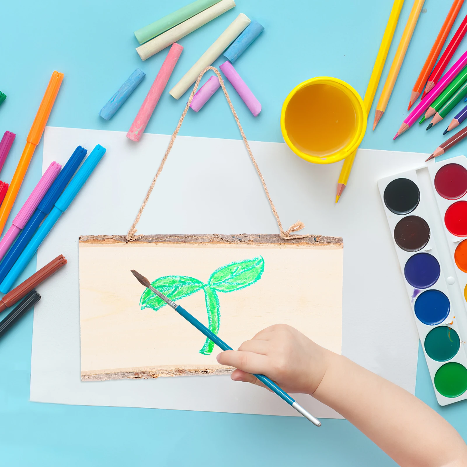 Panneau d'affichage mural en bois, matériaux décoratifs créatifs, panneaux à lettres suspendus, autocollant pour enfants, maison, café, Bar, Restaurant, boutique, 2 pièces