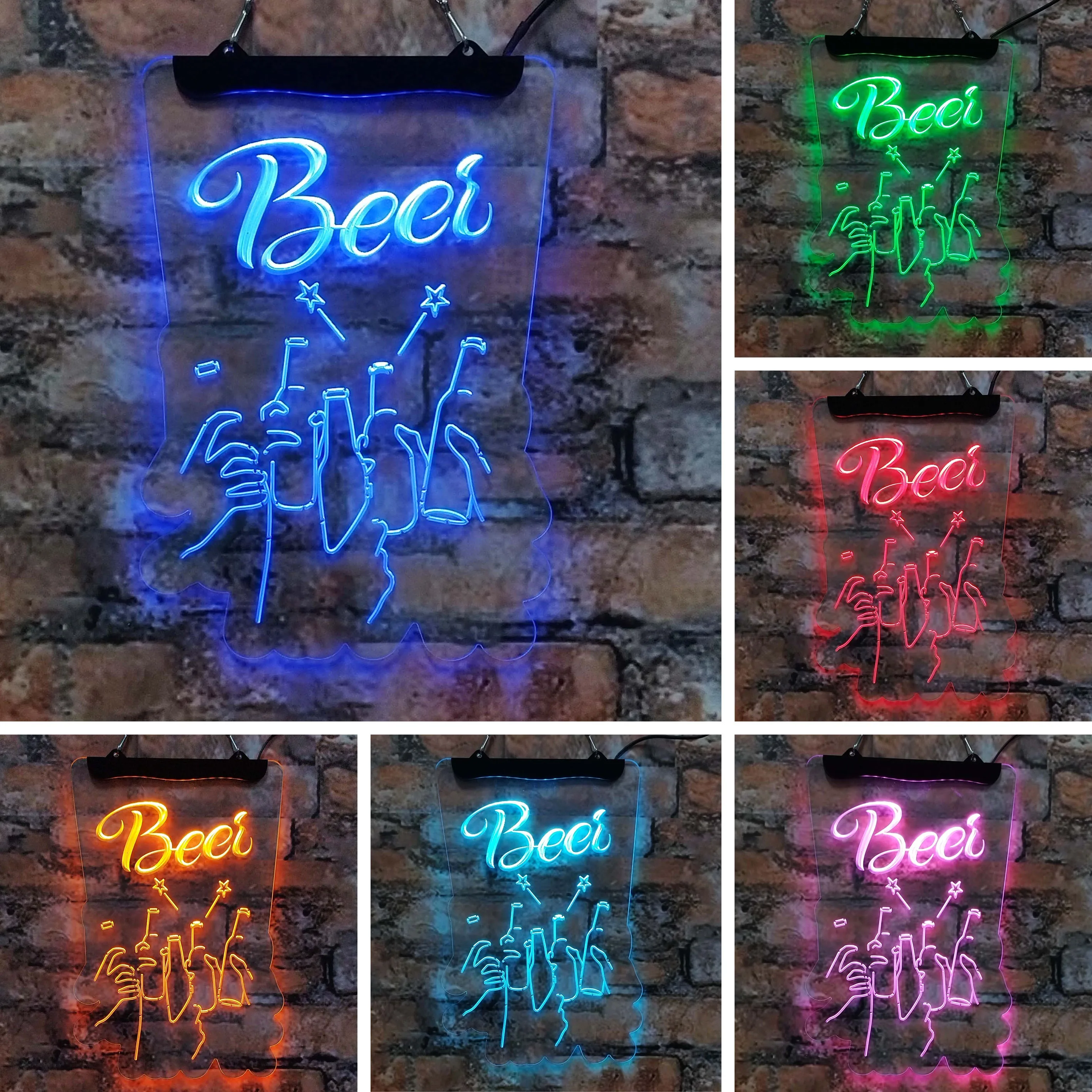 شخصية المنزل بار أكواب البيرة يهتف LED النيون منحوتة الداخلية جدارية الفن لغرفة الألعاب هدايا عيد الميلاد ديكور المنزل #2