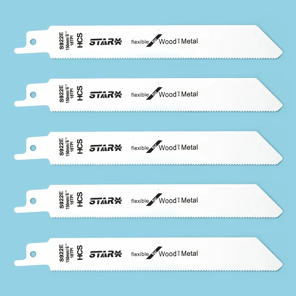 Sägeblätter schneiden Sabrely Metall schneiden Sabrely High Carbon Steel Metall Metall Holz Säbel 5 Stück 150 mm S922 Set 18TPI