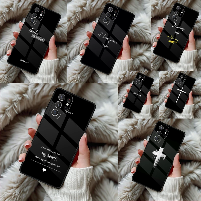 Christian Jesus Gods Love bumper Phone Case For Samsung Galaxy S24 S25 S26 Ultra S22 S23 Plus S21 S20 FE Note10 TPU Cover