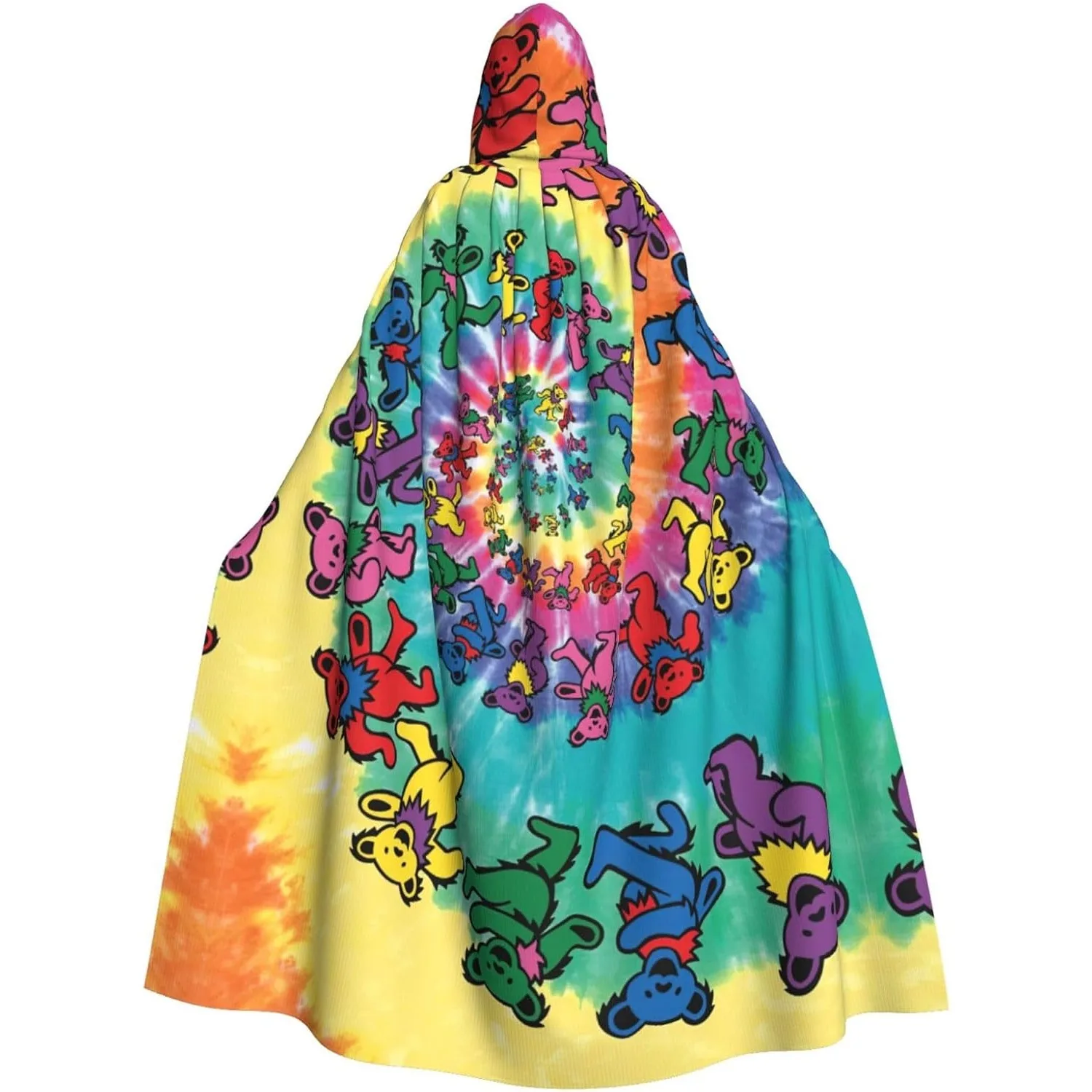 

Танцующая накидка с принтом медведя на День благодарения для взрослых, накидка с капюшоном, карнавальная праздничная накидка, халат для косплея, костюм для вечеринки, готический карнавал