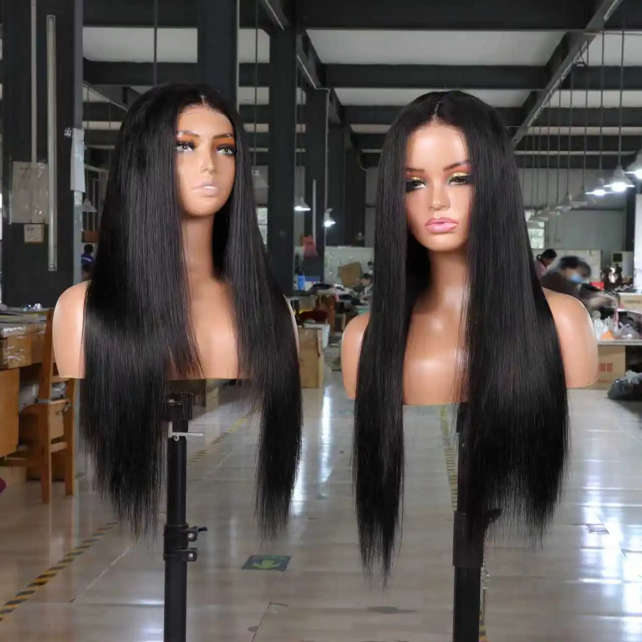 HDストレート ウェアアンドゴー グルーレスウィッグ 人毛 生え際処理済み カット済み 13x4 レースフロントウィッグ 女性用 ストレート人毛 グルーレス