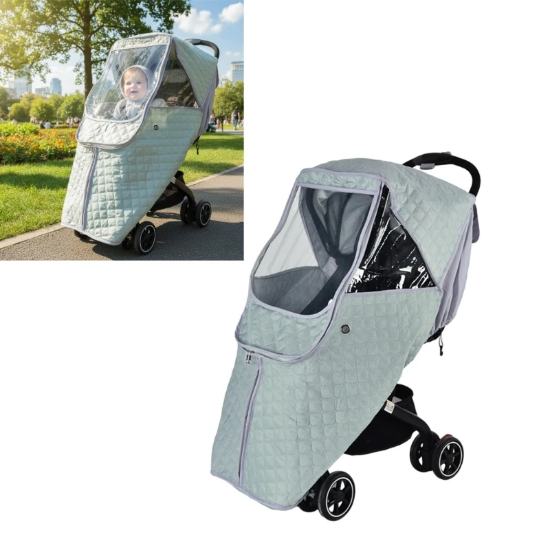 

Коляски с прозрачным окном, защита от непогоды, ветрозащитный дождевик, прочный полиэстер, легко крепится для младенцев, в A2UB