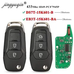 Jingyuqin Chiave a Distanza di Vibrazione Fob 3 Bottoni 315/433Mhz N5F-A08TAA ID49 per Ford S-MAX Galaxy Mondeo Mk2 Mk7 explorer Ranger