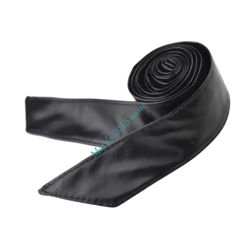 E15F แฟชั่นเอว Cincher Belt Selftied PU หนังรัดตัวแบบปรับได้สำหรับผู้หญิง
