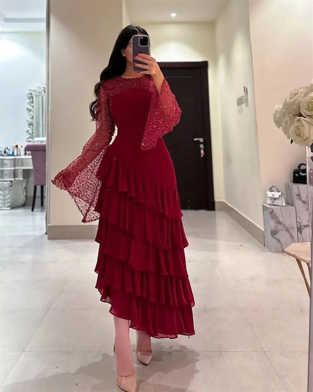 Customized Jiayigong Fashion Sexy V Neck Strapless Sheath Mini Sleeveless Feathers Sequin Ruched Formal Evening Gowns فساتين حفل