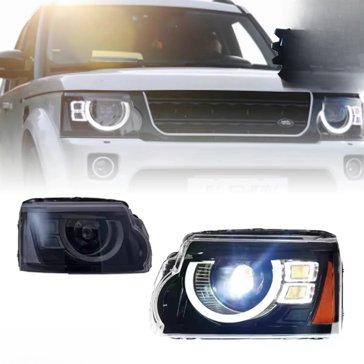 

TYPY 12V 50W 6000 lm 6000K LED Front Headlight Assembly for Discovery LR4 2010-2016 (Pair)-Retrofit/Upgrade