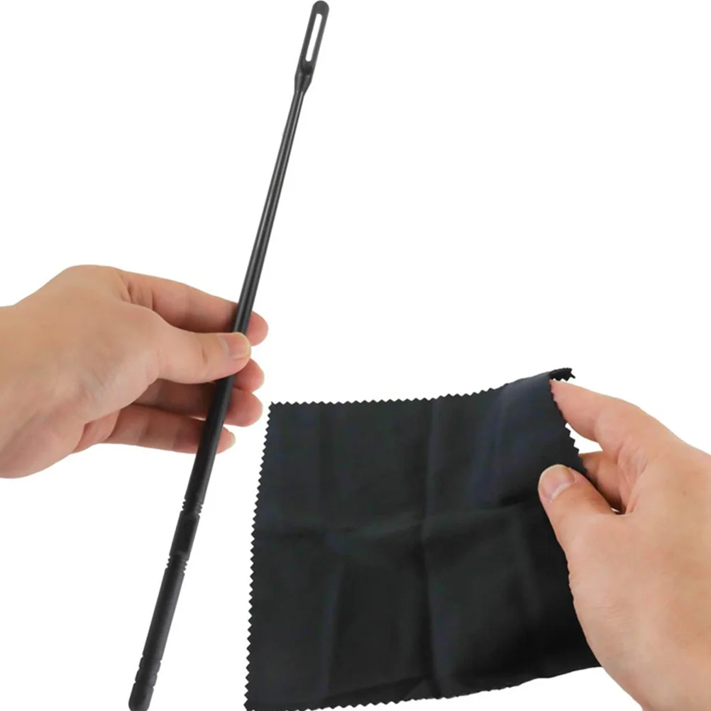

1Set Flute Clean Kit Durable Cleaning Rod and Cloth Fast Dust Stain Removal Scratch-Free Tool for Flute Saxophone Clarinet