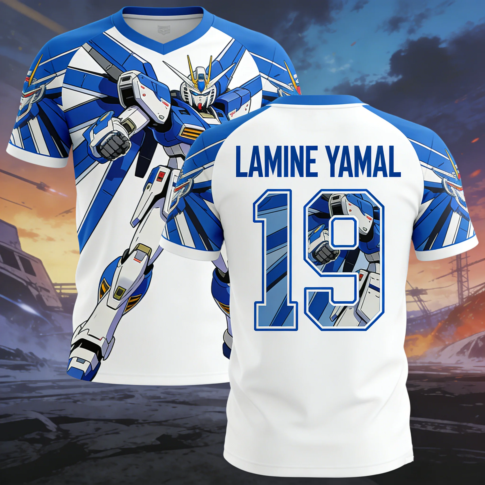 

Анимированная толстовка с логотипом Ламине Ямала в стиле Gundam, спортивная толстовка для футбола, быстросохнущая мужская футболка, детская одежда