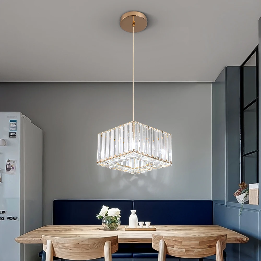 Led Pendant Light Modern Crystal Chandelier Kitchen Island Ceiling Lamp Dining Table Lustre Aisle Home Decor Corridor Fixture