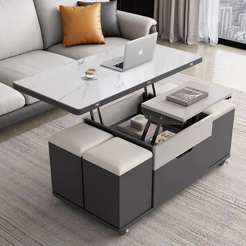 

Rectangle Elevator Coffee Table Multifunctional Designer Modern Coffee Table Folding Nordic Storage Muebles De Sala Furniture