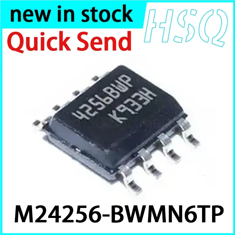 10PCS New M24256-BWMN6TP Screen Printed 4256BWP SOP-8 Memory Chip