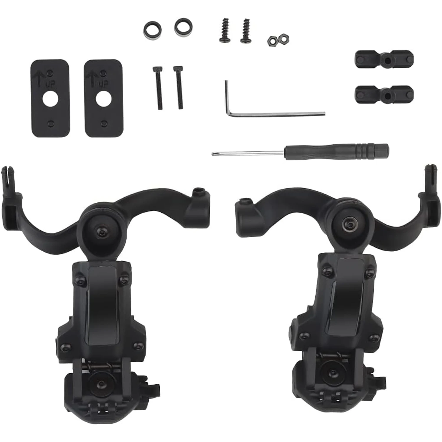 Multi-Angle Rotation Helmet Rail Airsoft Helmet Accessory Compatible with Ops-Core Fast ARC Rail Adapter and Team Wendy Rail