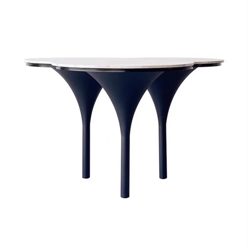 

Nordic modern light luxury clover coffee table, round leisure art tea table