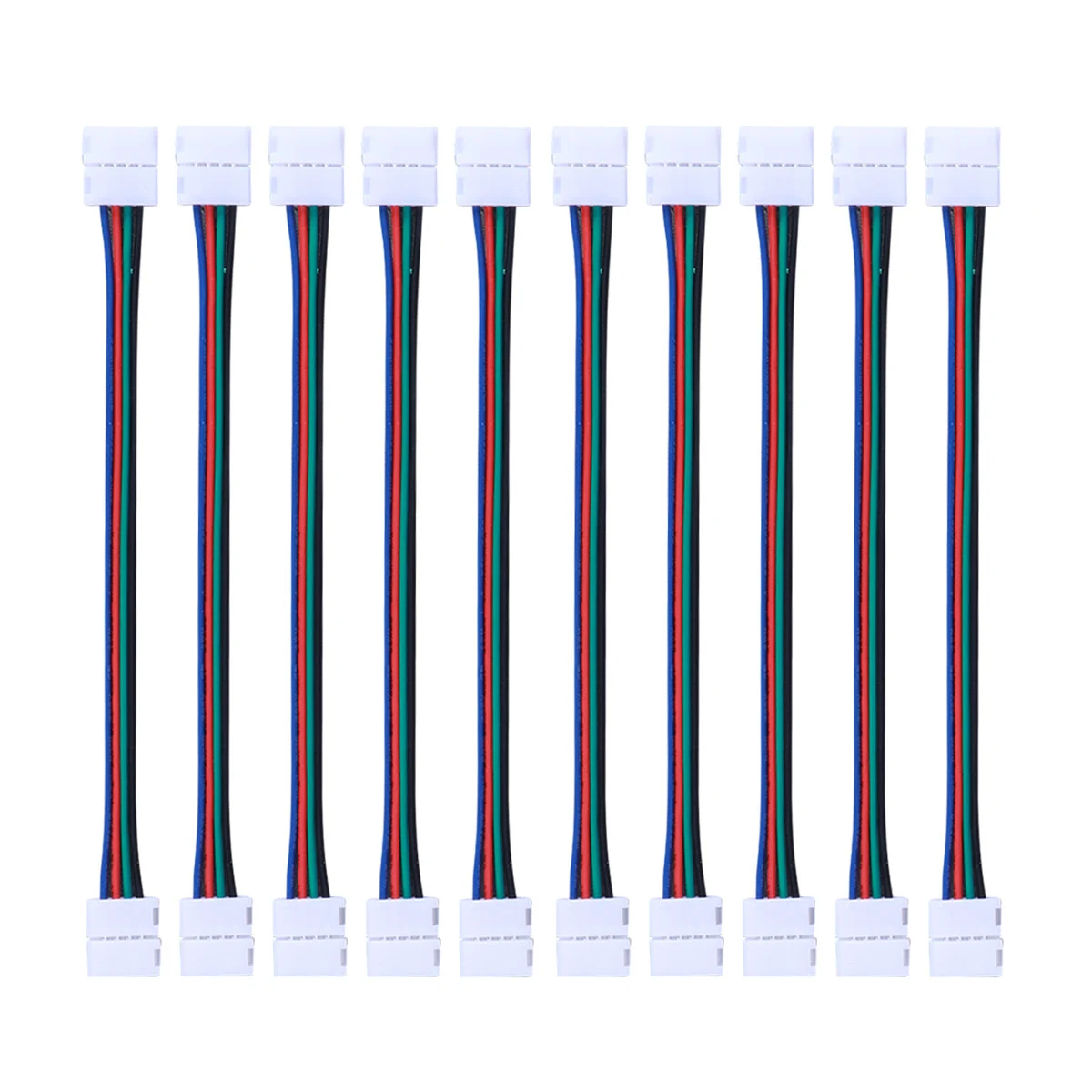 10 قطعة Led موصل 4 دبوس 10 مللي متر واسعة لحام البلوز ل 5050 Rgb ضوء بار تمديد قطاع إلى قطاع ربط كابل الإضاءة #1