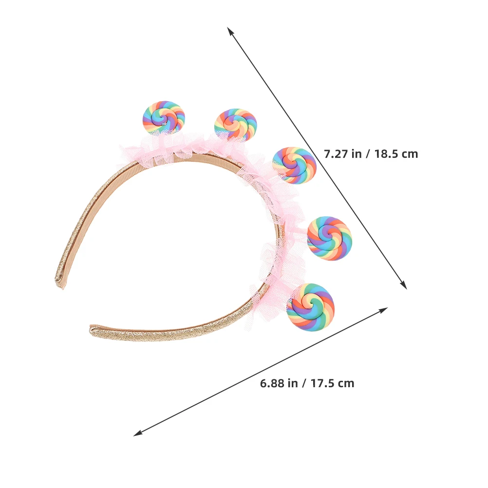 3pcs Lollipop Headbands For : Candy Themed Hoops Lightweight Cartoon Party Hair Accessories Birthday Costume Dress Up