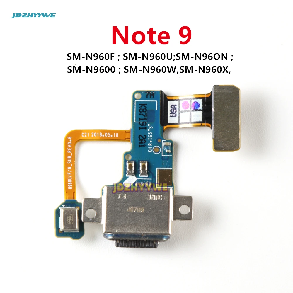 Note9 USB Charger Sub Board Dock Charging Port Flex Cable For Samsung Galaxy Note 9 N960F N960N N960U N9600 N960W N960X