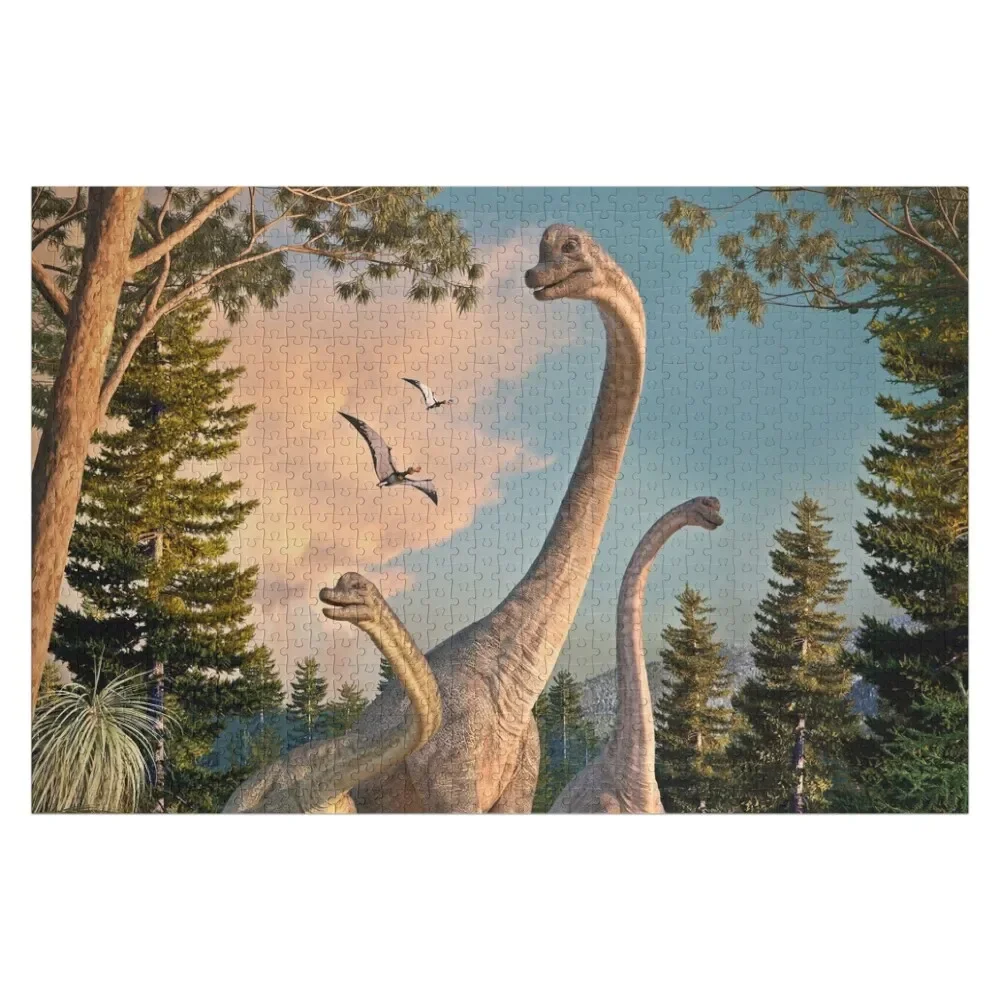 Brachiosaurus Walk Legpuzzel Gepersonaliseerde Cadeau-Ideeën Gepersonaliseerde Aangepaste Kinderspeelgoed Puzzel