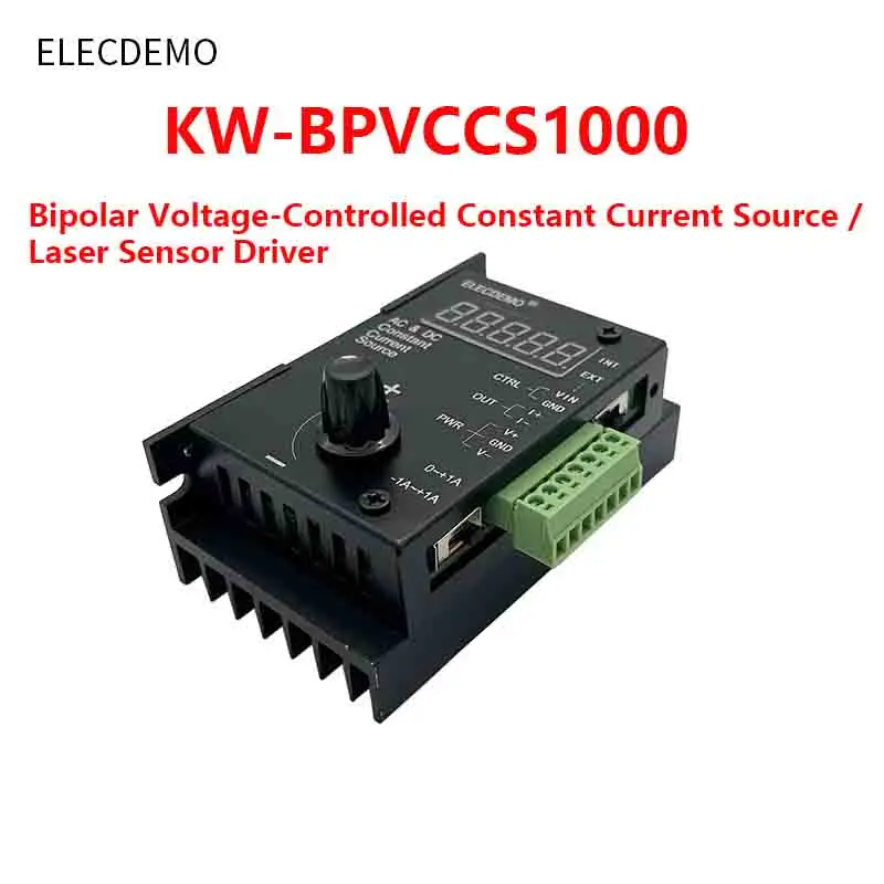 VCCS Constant Current Source Module, +/-1A AC/DC Adjustable Output, LED Digital Display, High Precision Low Drift DIY Board Kit