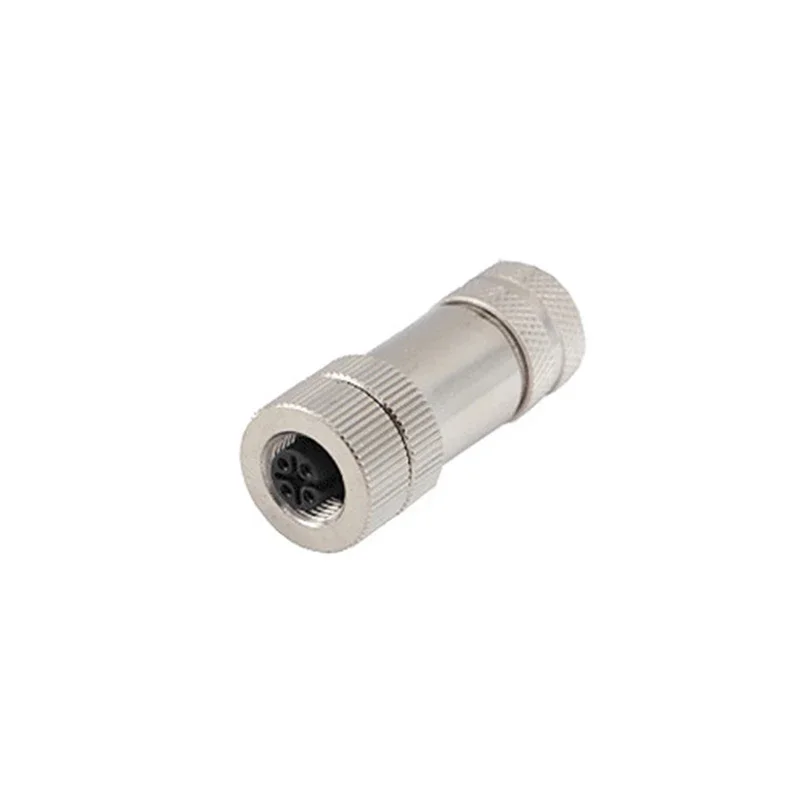 Imagem -05 - Conector de Ancoragem Blindado do Sensor Conjunto Metálico Masculino e Feminino Plugue de Aviação M12 4p p 6p Pinos Pcs 10 Pcs 20 Pcs