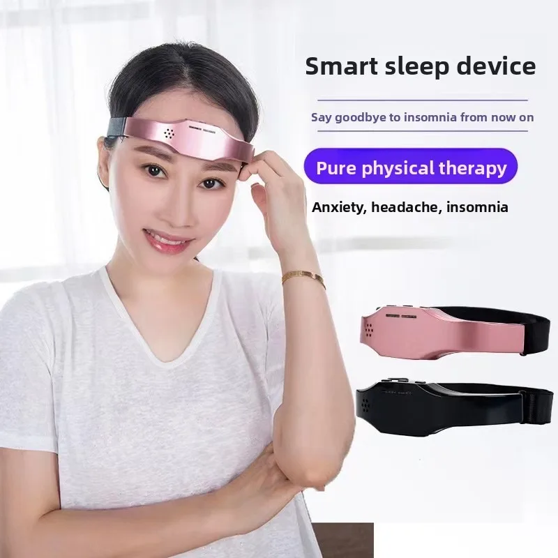 Forehead Head Massager with Heat Therapy, Smart Headband Massage Device 3 Levels, Relaxation Sleep Aid for Stress Relief