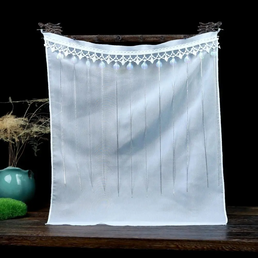 

Винтажная солнцезащитная маска с кисточками, сетчатая маска в китайском стиле, закрывающая лицо, марля, древняя маска, шарф для лица, вуаль для лица ханьфу, классический танец