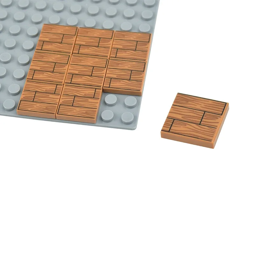 

City House 50Pcs MOC 2x2 New Printed Smooth Plate Bricks Decoration Floor Tiles Stripe Building Blocks Assembles Toys for Kid