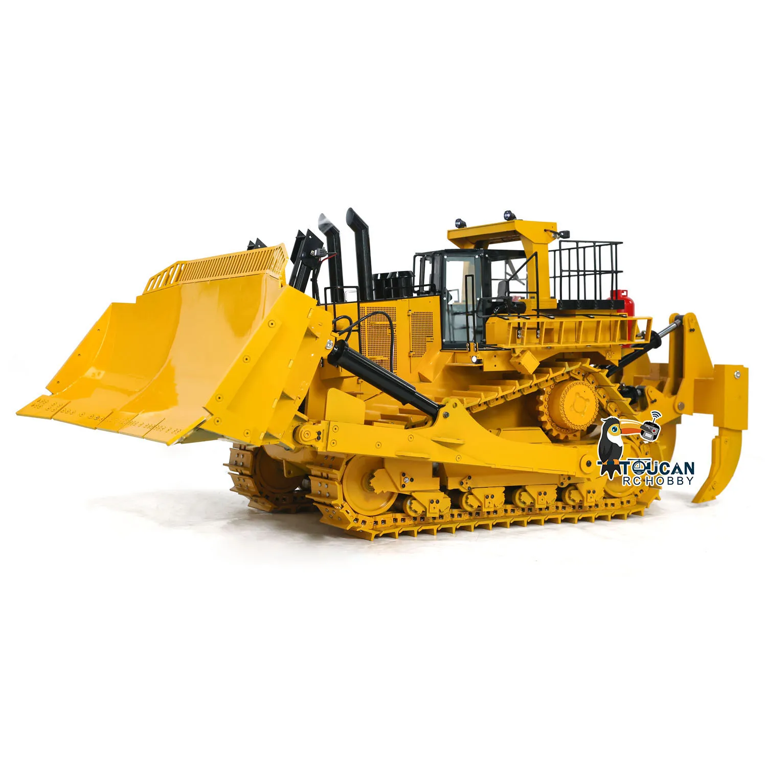 D11T 1/10 Giant Hydraulic RC Bulldozer Heavy Duty PL18EV Radio Control Dozers Cars Truck Light Sound Smoke Unit Toy Model Gifts