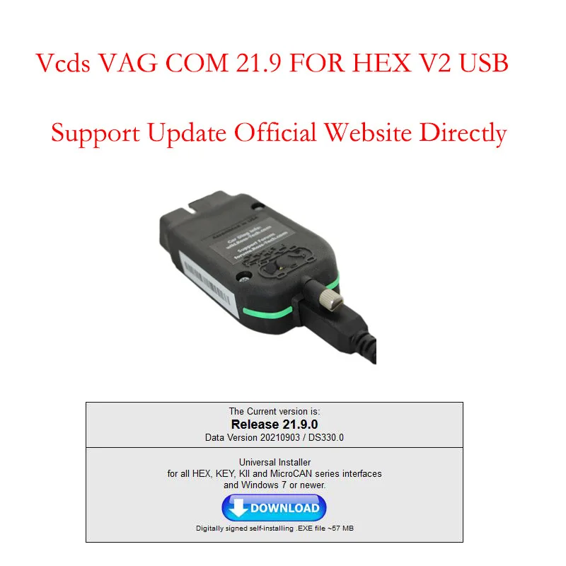 【Real HEX-V2】 V22.10/22.3 VAGCOM Hex V2 Auto Electrical Testers General OBDII Diagnostic Interface 2nd ATMEGA162+16V8+FT232RL