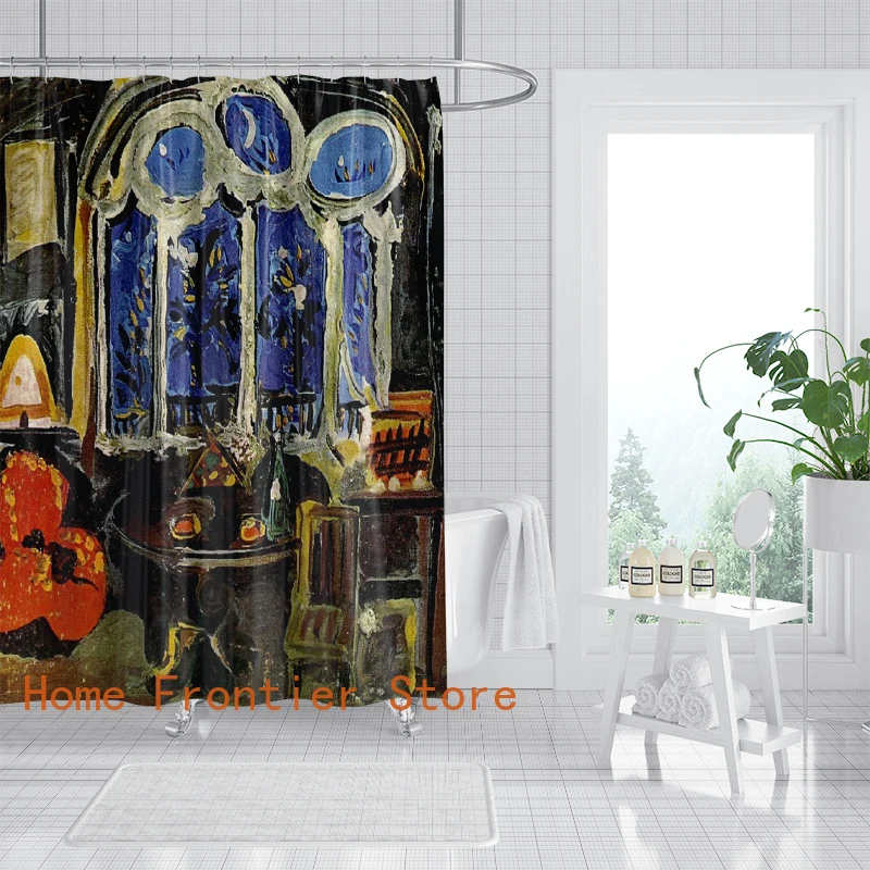 Machine Washable Shower Curtain Anti-Mold & Waterproof – Easy Wipe PEVA Fabric for Bathroom with Hooks (Multi Colors)