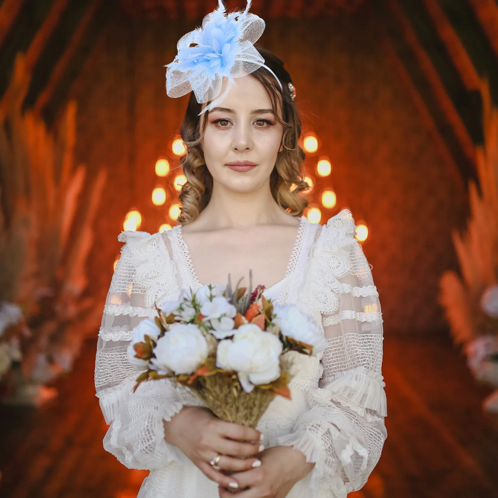 

Классический головной убор-фасцинатор для женщин с винтажной сеткой и мягкими перьями, свадебный аксессуар для волос, праздничный образ