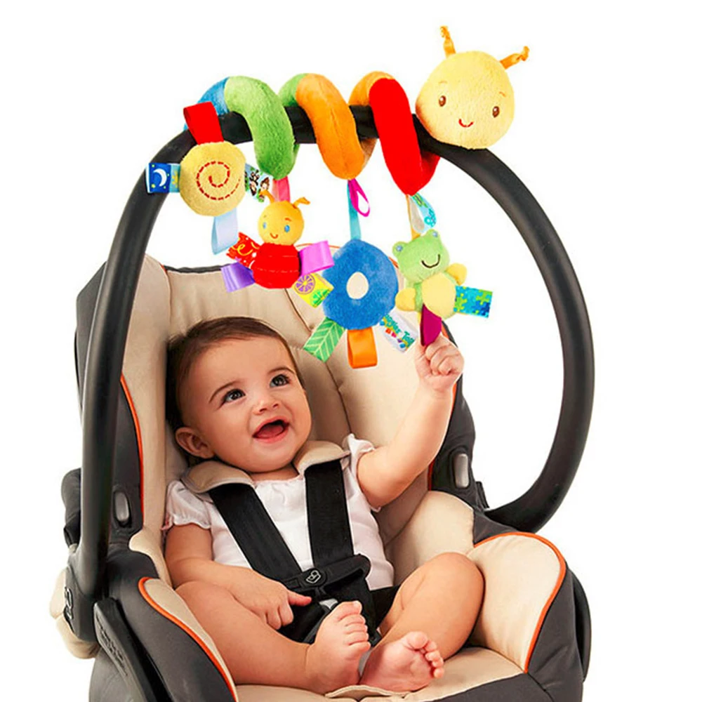 0-6 months old baby colored doll bed wrapped around the bed hanging comfort toys Safety seat comfort toys stroller comfort doll