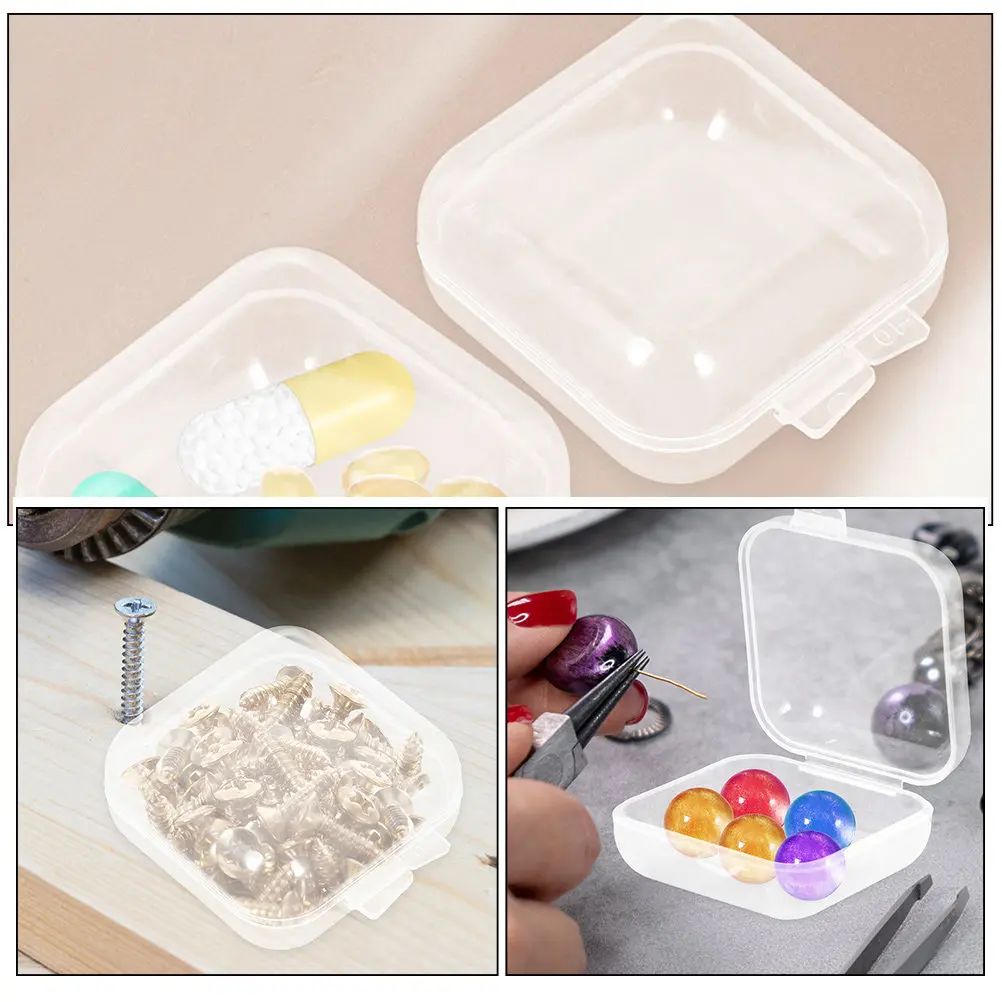 

Набор из 40 мини-контейнеров для хранения: прозрачные пластиковые органайзеры для ювелирных изделий, колец, серег, бусин, портативные контейнеры для сортировки